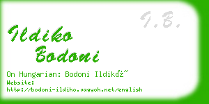 ildiko bodoni business card